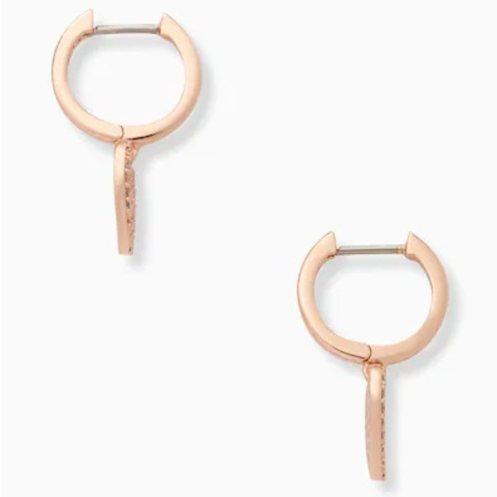 ♠️ Kate Spade ♠️️ "Yours Truly" Pave Heart Drop Earrings - Picture 5 of 6